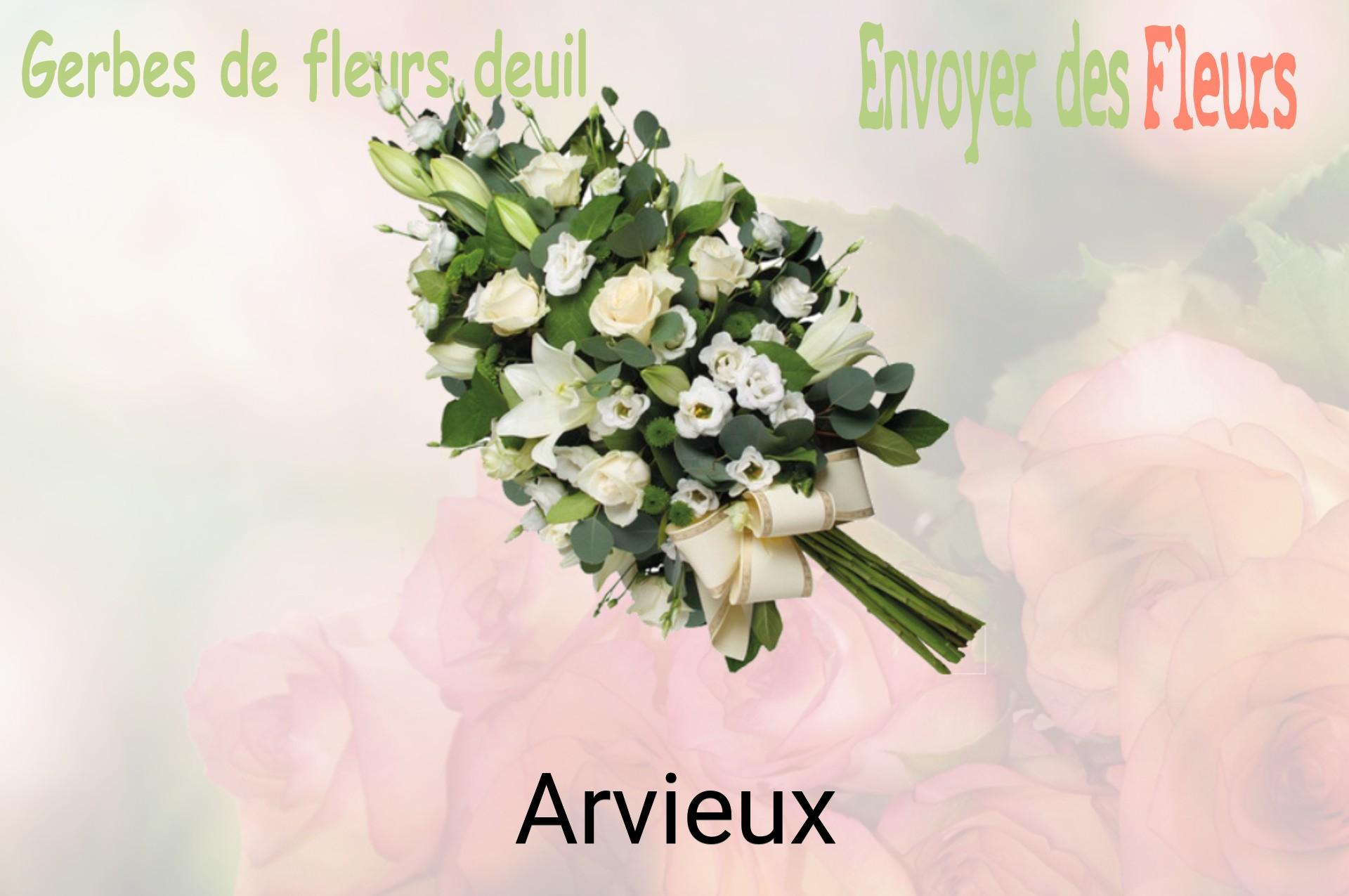 Gerbe de fleurs de deuil livrée à Arvieux